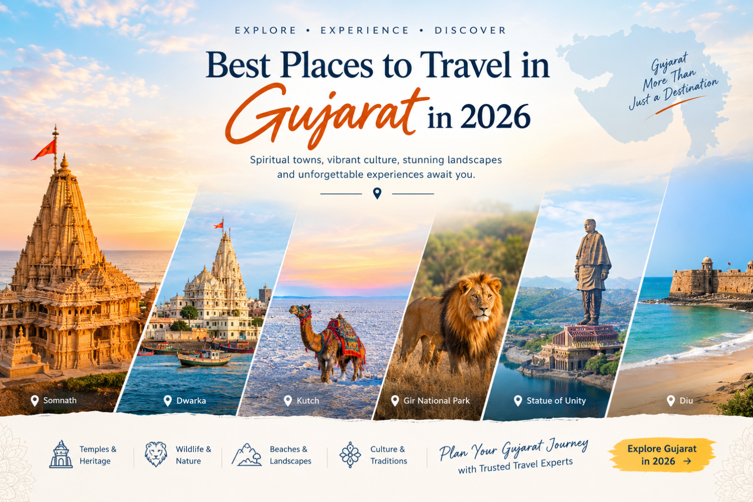 Best Places to Travel in Gujarat in 2026: Top 10 Destinations
